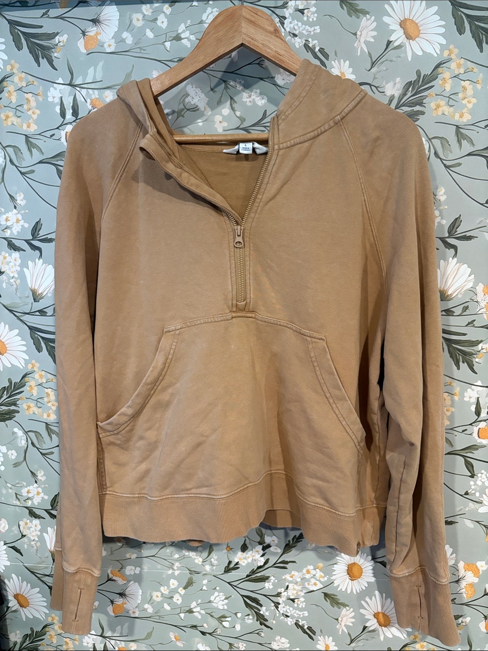 JoyLab Tan Half-Zip Hoodie